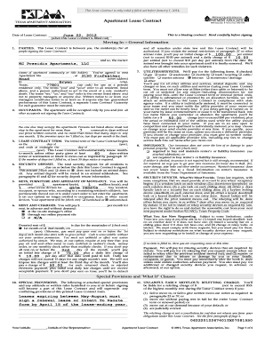 Apartment Lease Contract