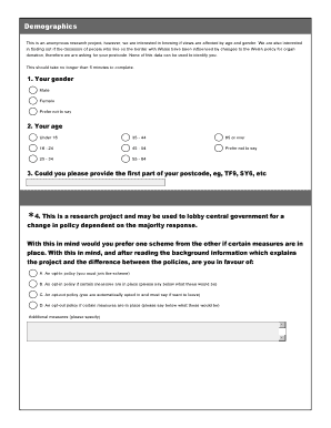 Organ Donation Policy Survey