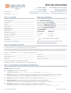 Roth IRA Application Form
