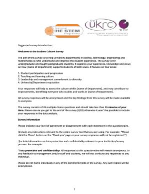 Student Culture Survey