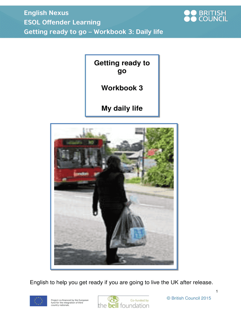 Fillable Online Getting ready to go Workbook 3 Daily life PDF