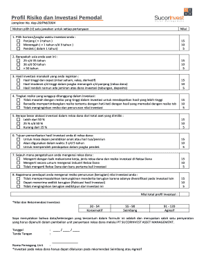 Investment Risk Profile Questionnaire