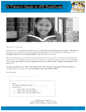 Fillable Online calderhigh org A Parent's Guide to Accelerated Reader ...