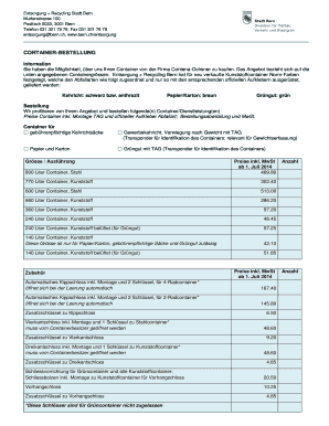Container-Bestellung