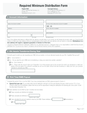 Required Minimum Distribution Form