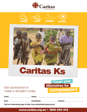 Caritas Fundraising Event Form