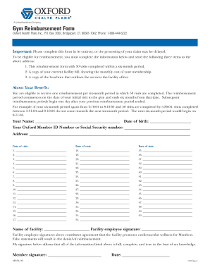 Gym Reimbursement Form