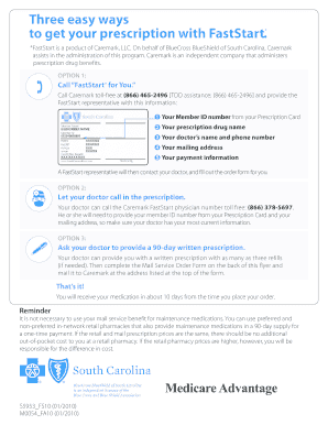 FastStart Prescription Order Form