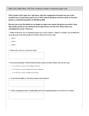 NHS Croydon Urgent Care Survey