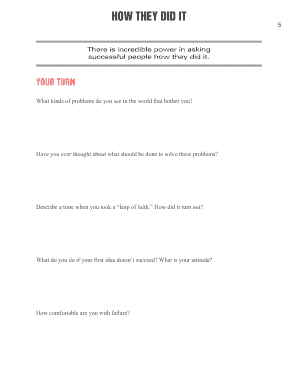 How They Did It Workbook