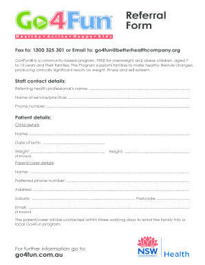Go4Fun Referral Form