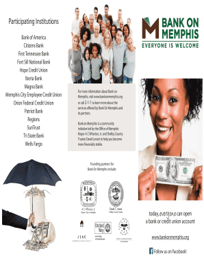 Bank On Memphis Account Application