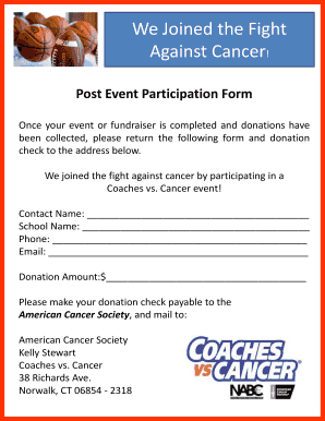Post Event Participation Form
