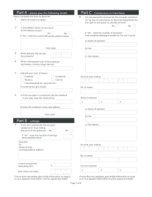 UK Non-Domestic Rating Information Request