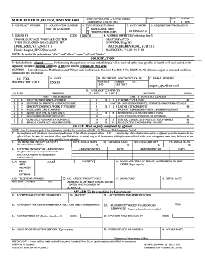 US Federal Sealed Bid Contract Form