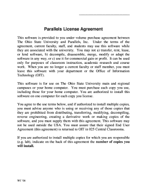 Parallels License Agreement