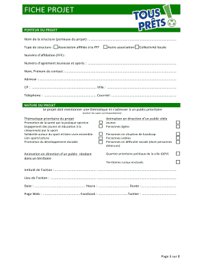 FICHE PROJET