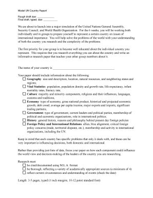 Model UN Country Research Paper