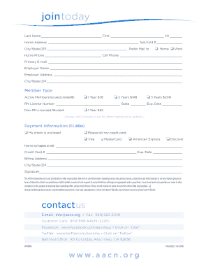 AACN Membership Application Form