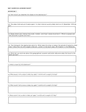 Exercise Answer Sheet
