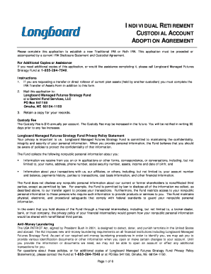 Traditional/Roth IRA Custodial Account Adoption Agreement