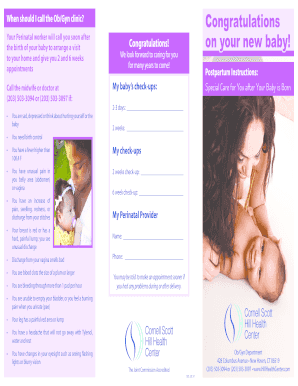 Postpartum Care Instructions