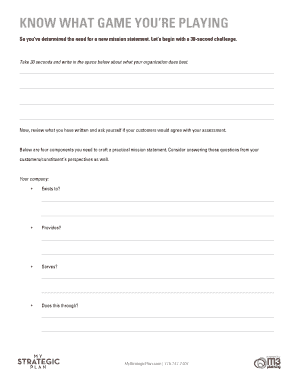 Mission Statement Template