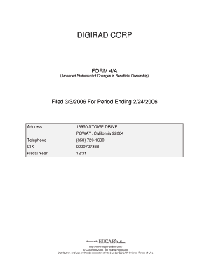 Form 4/A Amended Statement of Changes in Beneficial Ownership