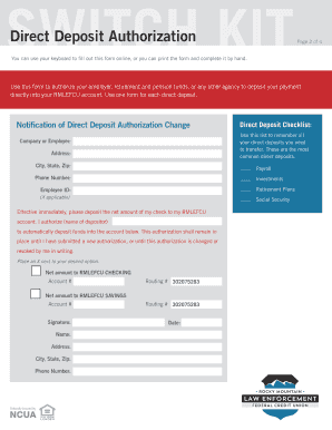 Rocky Mountain Law Enforcement Federal Credit Union Switch Kit
