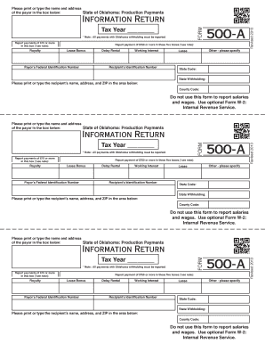 Oklahoma Production Payments Information Return