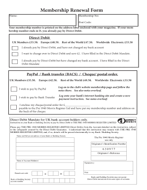 Membership Renewal Invitation - Morris Register