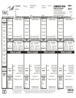 Window Order Form