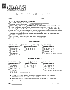 California Teaching Credential Application Form