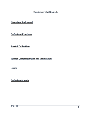 Academic Curriculum Vitae Template