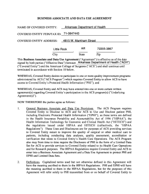 Business Associate and Data Use Agreement