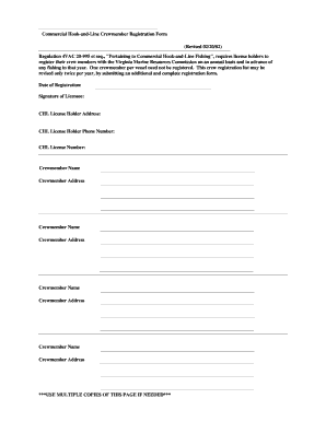 Commercial Hook-and-Line Crewmember Registration Form