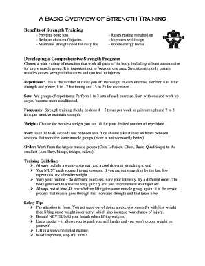 Strength Training Guide and Worksheet