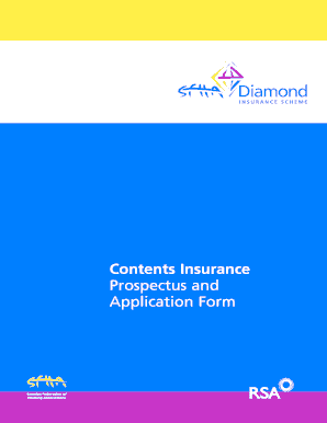 Scottish Federation of Housing Associations Contents Insurance Application Form