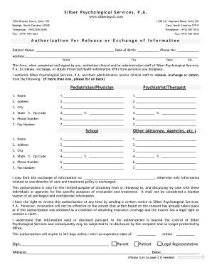 Authorization for Release of Information