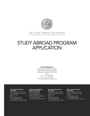 Study Abroad Program Application