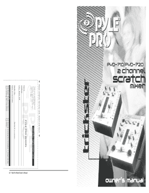 Pyle Pro Mixer Owner's Manual