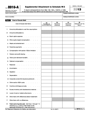 Form 8916-A Supplemental Attachment