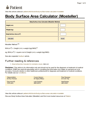 Body Surface Area Calculator (Mosteller)