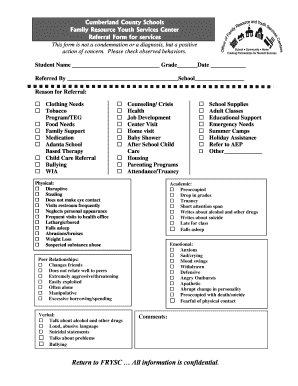 Cumberland County Schools Referral Form