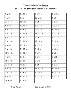 Times Table Challenge