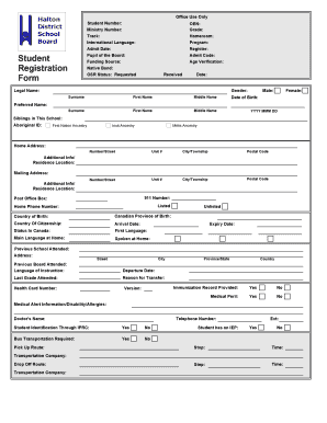 Student Registration Form