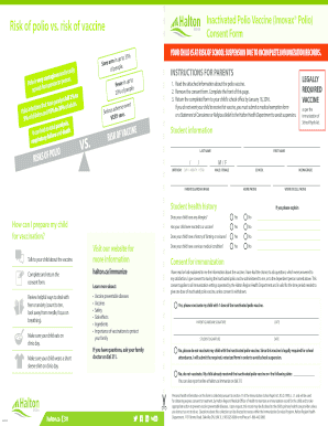 Inactivated Polio Vaccine Consent Form