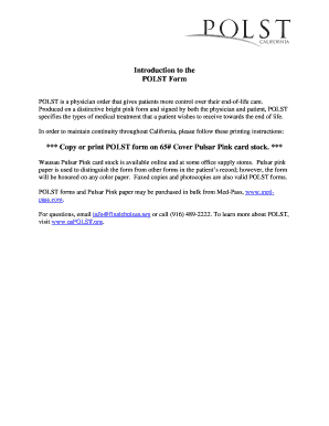 California POLST Form