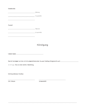 Kündigung