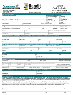 Business Credit Application Form